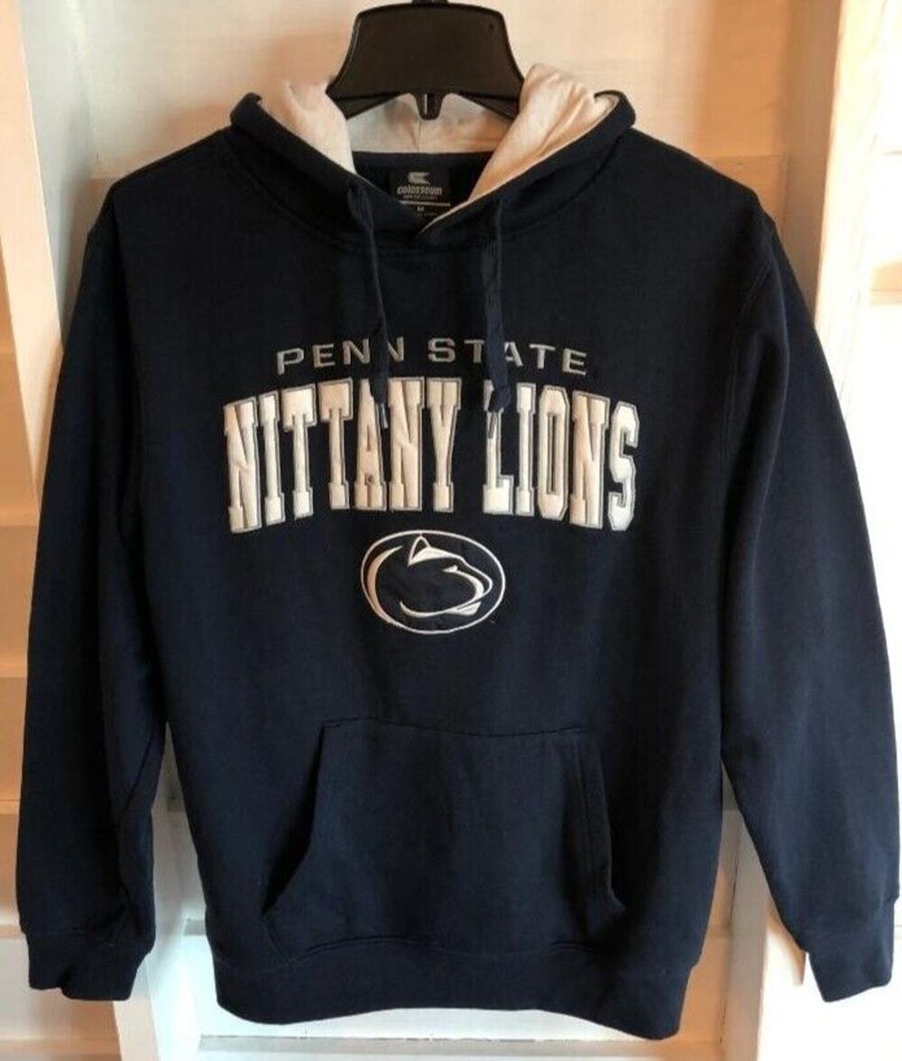 Penn State Nittany Lions Navy Embroidered Colosseum Classic Hoodie Size M